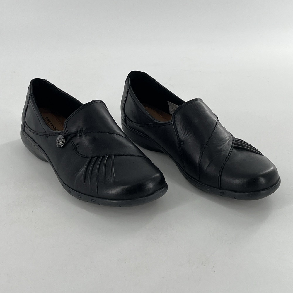 Rockport Cobb Hill Womens Ballet Flat Paulette Slip On Ruched Black Sz 10 W Wide - Picture 8 of 16